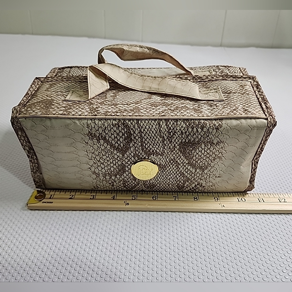 Joy Mangano Better Beauty Case Large Python Organ… - image 8